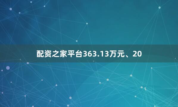 配资之家平台363.13万元、20